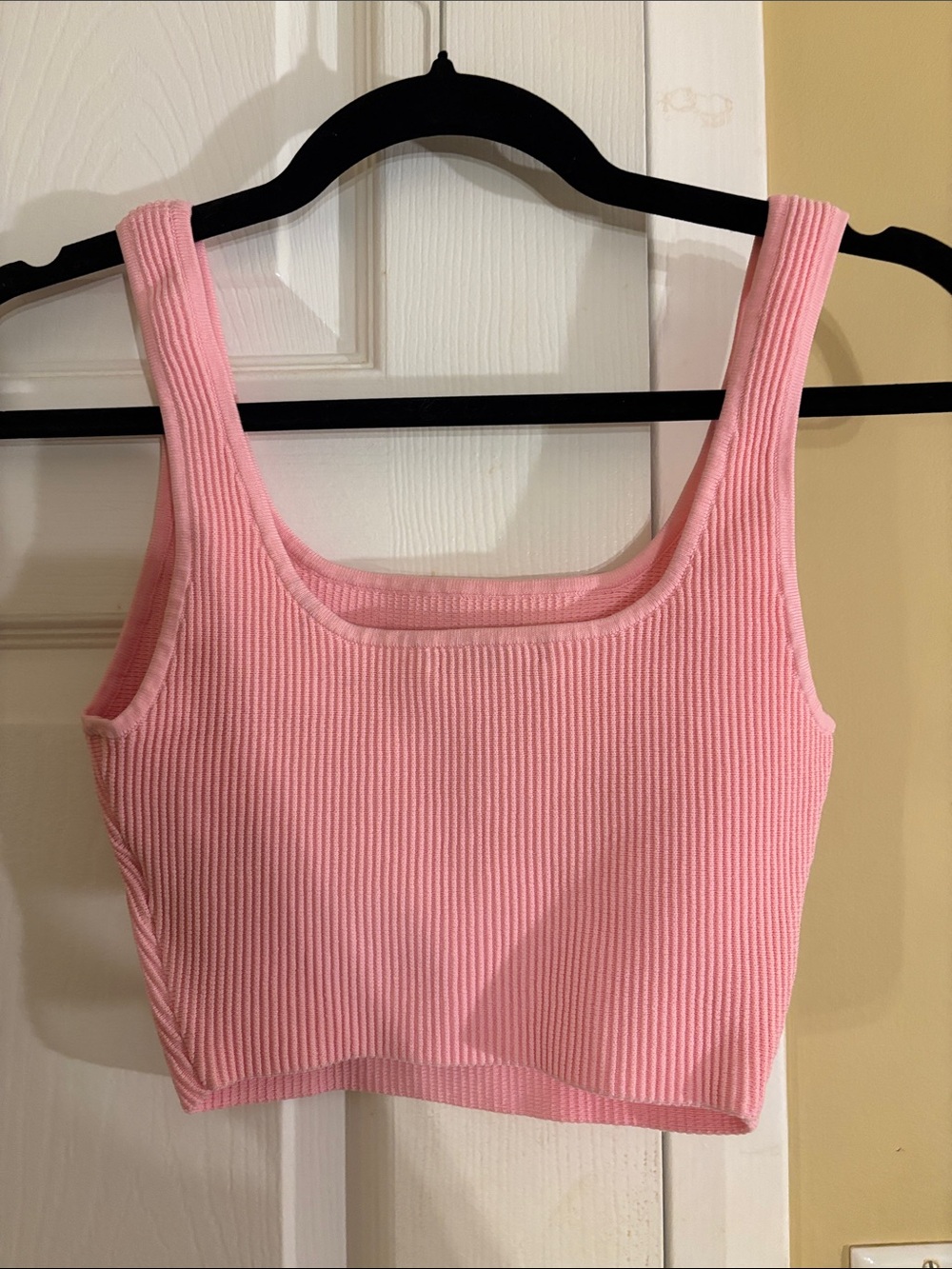Babaton Pink Ribbed Square-Neck Tank - Picture 5 of 5